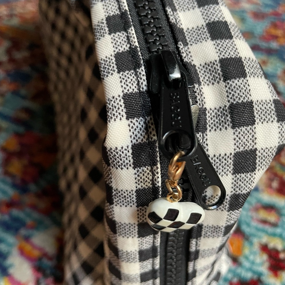 BAGGU Gingham Black and White Nylon Bowler - smaller version 🩷 - Picture 3 of 5